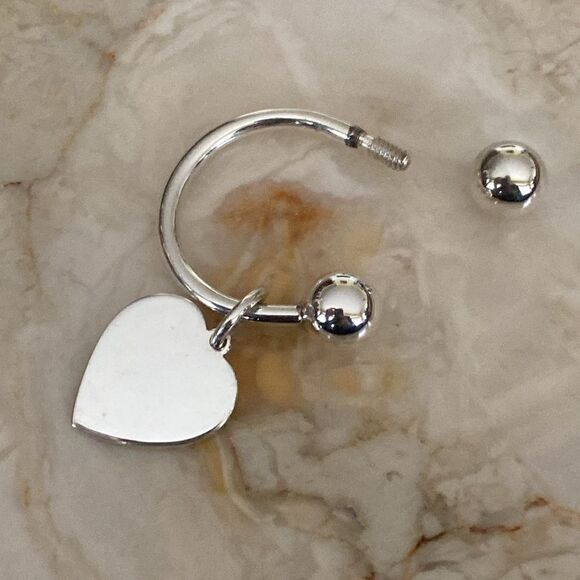 Tiffany & Co. Heart Tag Key Ring Keychain 925 Sterling Silver Unisex - Picture 7 of 7
